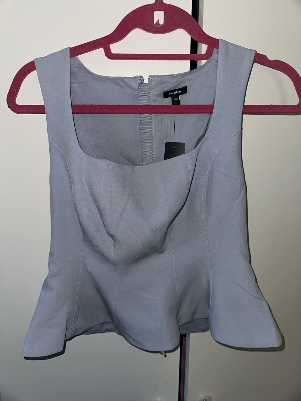 Express Periwinkle Peplum Top